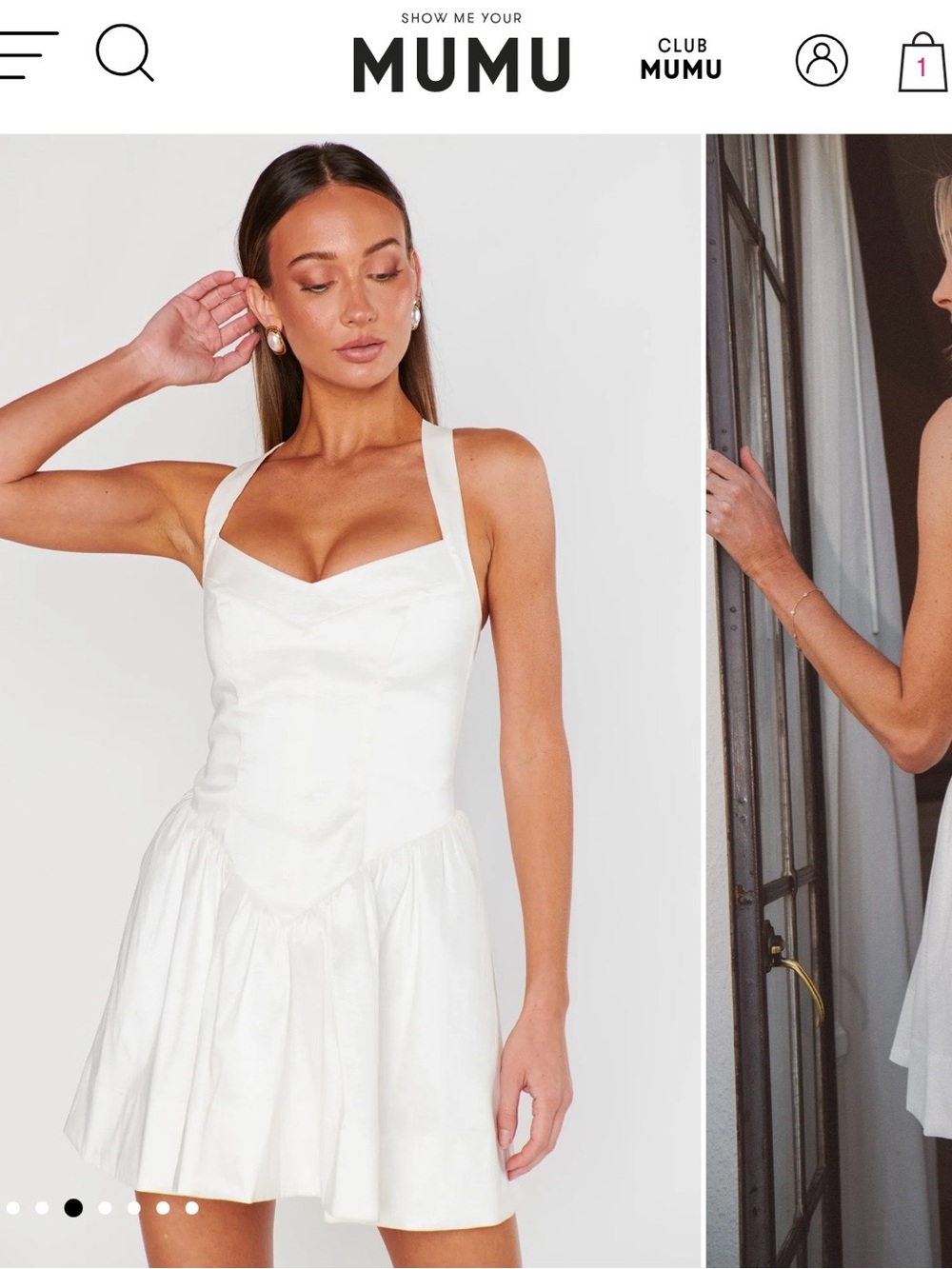 Show Me Your MuMu White Sweetheart Mini Dress